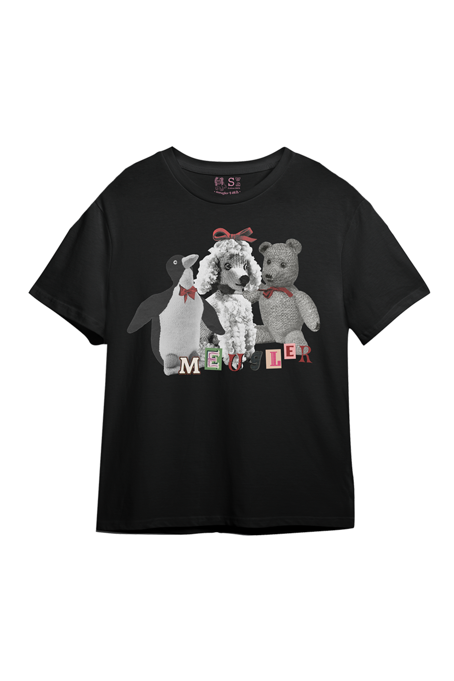 クマペンギンコラージュヴィンテージTシャツ