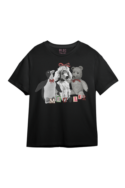 クマペンギンコラージュヴィンテージTシャツ