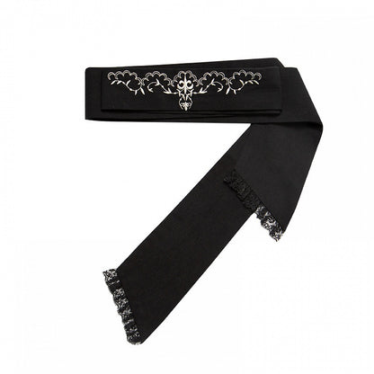 Pink Embroidery Lolita Waist Belt - With PUJI