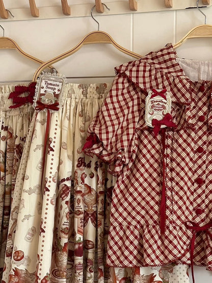 Embroidery Tinned Tomatoes Brooch