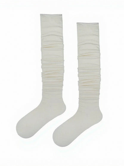 6-Color Minimalist Solid Overknee Socks - ModaSwings