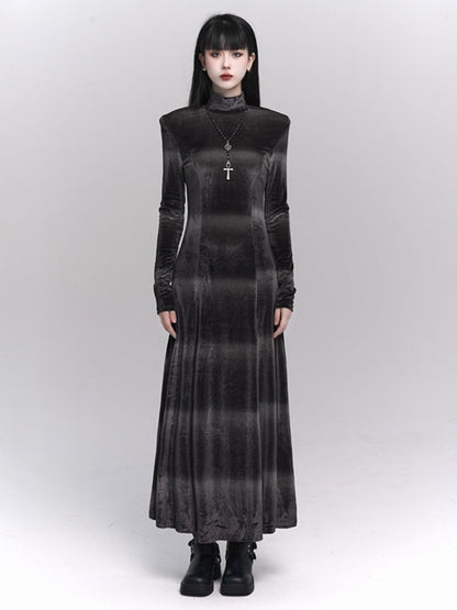 Gothic Black Cross Pendant Beaded Necklace