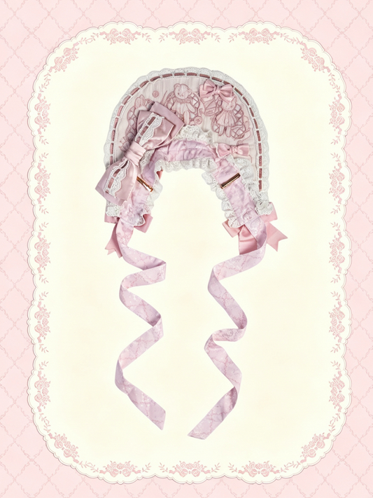 Sweet Lolita Bonnet in Pink - Treasure House