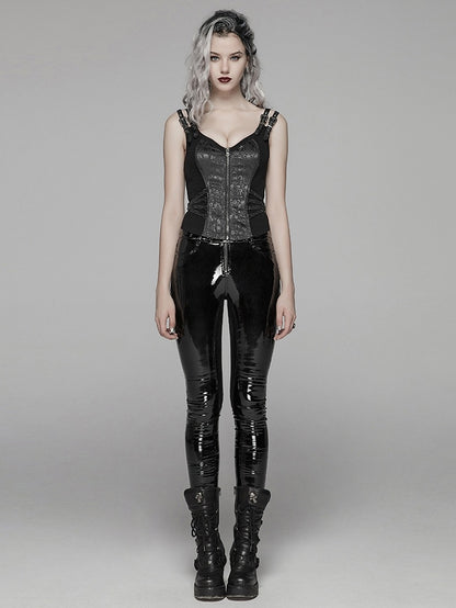 Steampunk Jacquard Black Waistcoat
