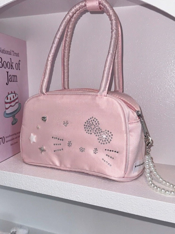 Pink Cat Rhinestone Handbag - IVONA boutique