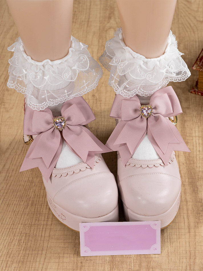 with Shoe Heart Kei Colors Layer Accent Clips 3 Double Jira Rhinestone | Bow