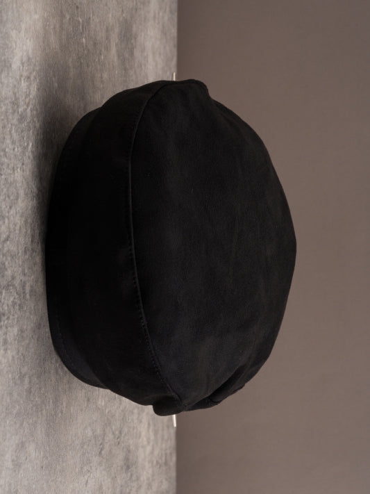 Beret Design Skeleton Decorated Buckle Black Hat Gothic