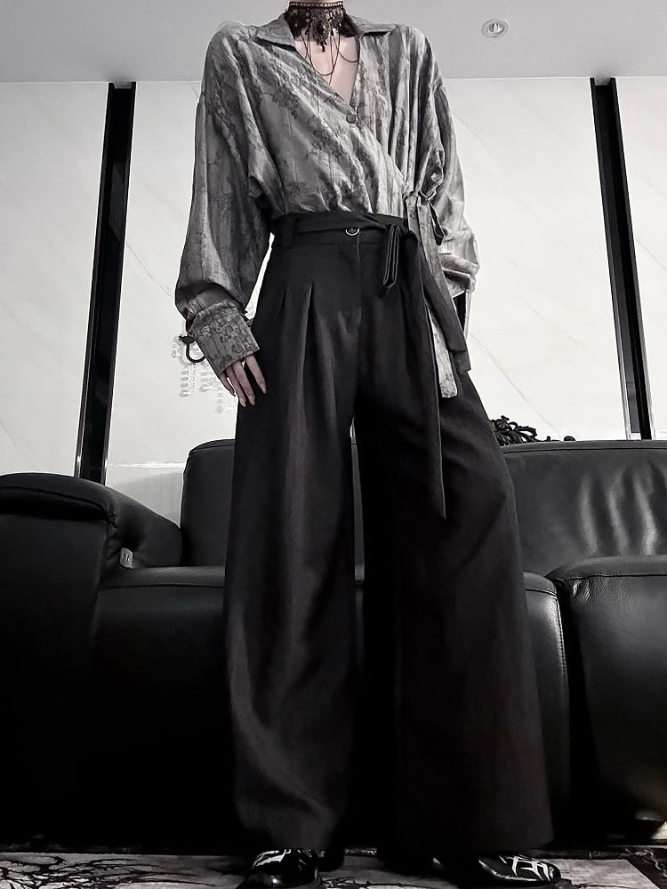 Cheongsam Shirt - Long Belt Sleeve Style Self-tie