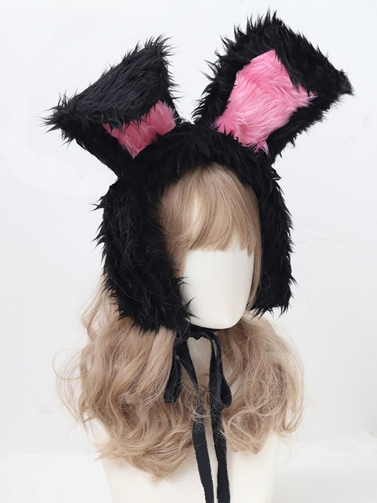Cache-oreilles Lapin 6 Coloris Peluche Douce Lolita