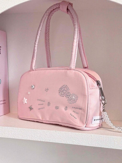 Pink Cat Rhinestone Handbag - IVONA boutique
