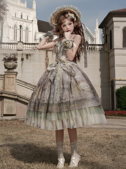 Floral Design Tea Party Lolita Hat