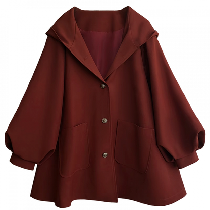 Rot Winter Herbst Preppy Vintage Mit Kapuze Mantel und Ziegel Version Regelmäßige/Verdicken für