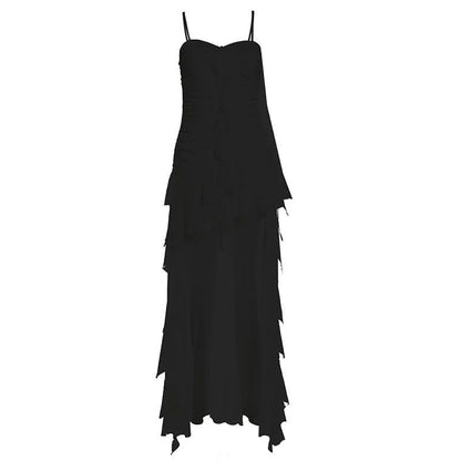 Red Asymmetric Swallowtail Dress - Irregular Hem Party Dress (S-XL)