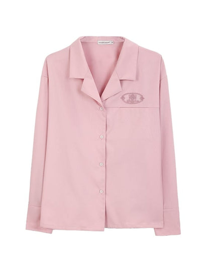 Stil Reverskragen Grün/Rosa/Weiß JK Uniform Shirt Preppy