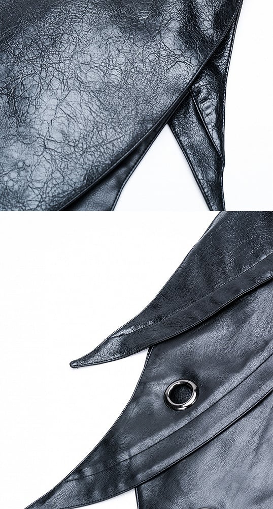 Black Punk Armor Large PU Crossbody Bag - Antiphase