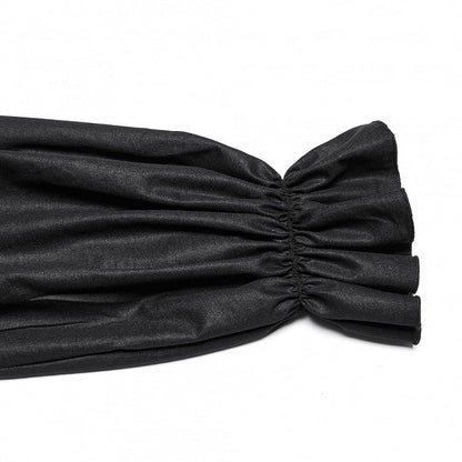 Shirt 3D Men's Black Goth Pleated