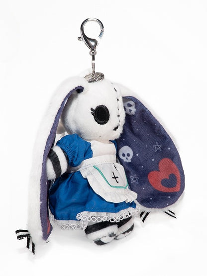 Guro Embellishments Rabbit Scar Kawaii - White Blue Keychain