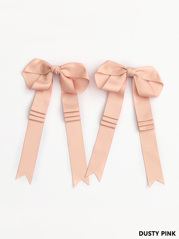 18 Long Ribbon Satin Lolita Options Bowknot Hairclip Color