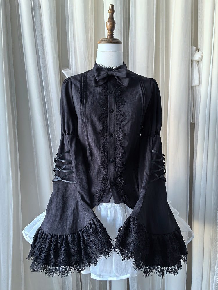 Black Bell Sleeve Gothic Lolita Blouse