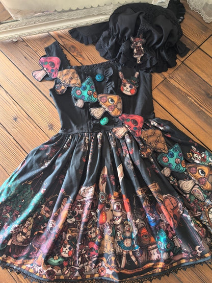 ダークロリータ マッシュルームリボン