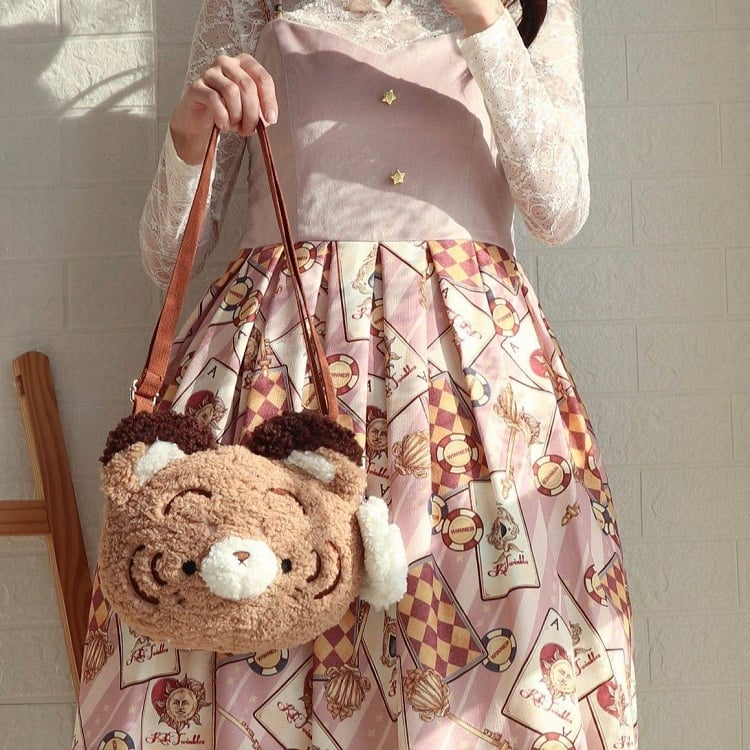 Cute Crossbody Plush Tiger Bag
