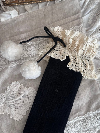 Pom-Pom Colors Lace 5 Decorations Trim Stockings with