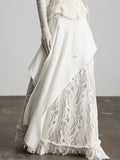 Tulle Umbrella Shawl Shell + Floral Charms Pattern White Skirt Urban Goth with