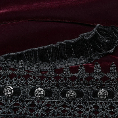 Red Black Goth Gorgeous Coat Symmetric