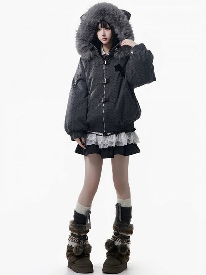 White Skirt Trim Lace Kawaii Elastic Black with Tiered Waistband