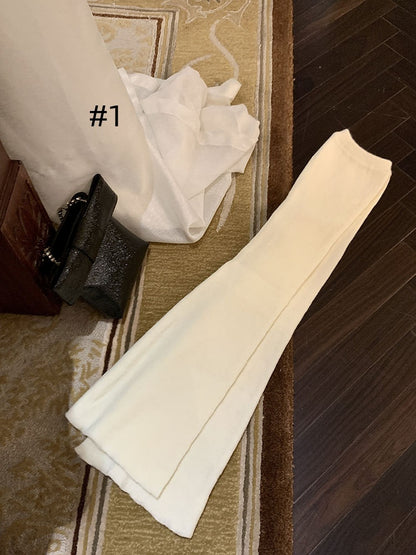 Y2Kニットオーバーニーレッグウォーマー