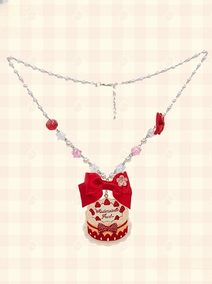 Cake Bead Lolita Necklace Necklace/Bead Heart-shaped Pendant