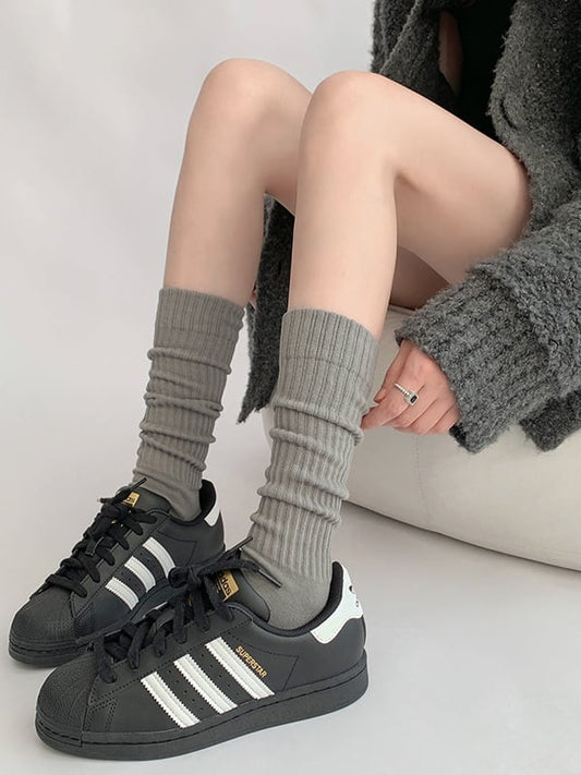 Knitted 9 Colors Calf Socks