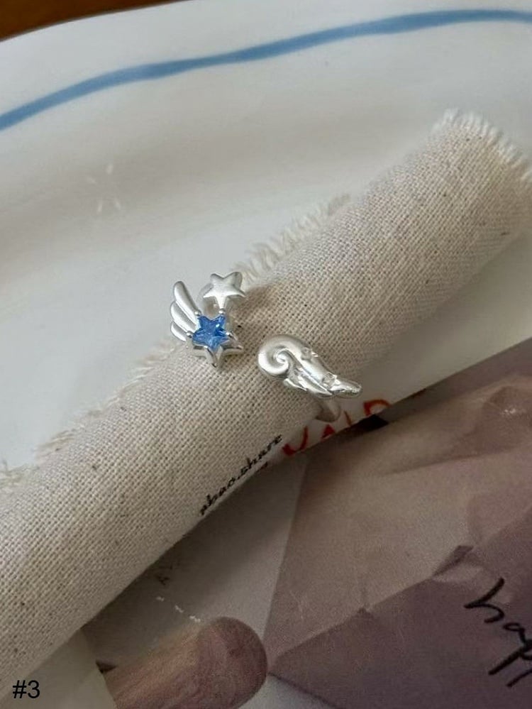 Star Rhinestone Decoration Y2K Ring - Kiwi Store