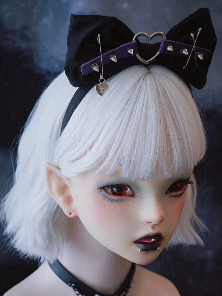 Handmade Black KC with Spikes and Bow - Strange Sugar
