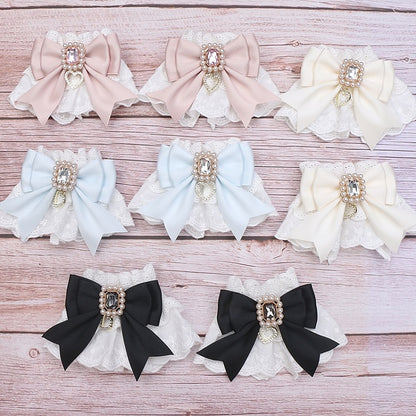 Kei Bowknot Wrist Options Jirai Heart Cuffs Charm 4 Color Lace Rhinestone