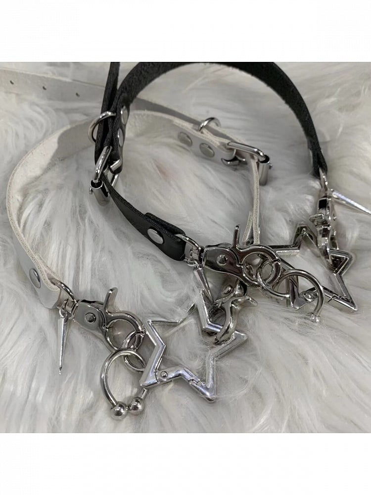 Spike PU Choker with Star Pendant - Kiwi Store