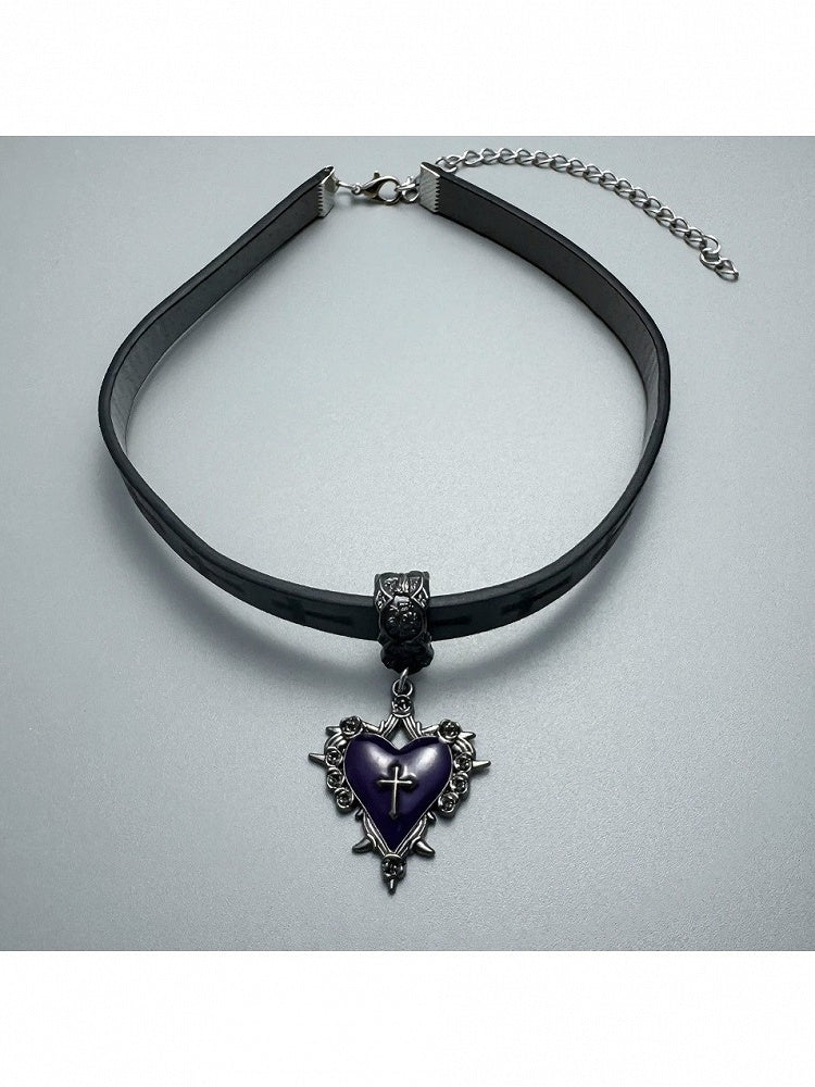 Purple Heart Gothic Choker - YSHXS