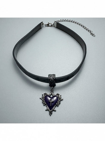 Purple Heart Gothic Choker - YSHXS
