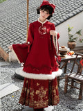Pins Floral Skirt Han + Red KC Embroidery Warmers Brooch OP Horse-face Leg Bow Lolita