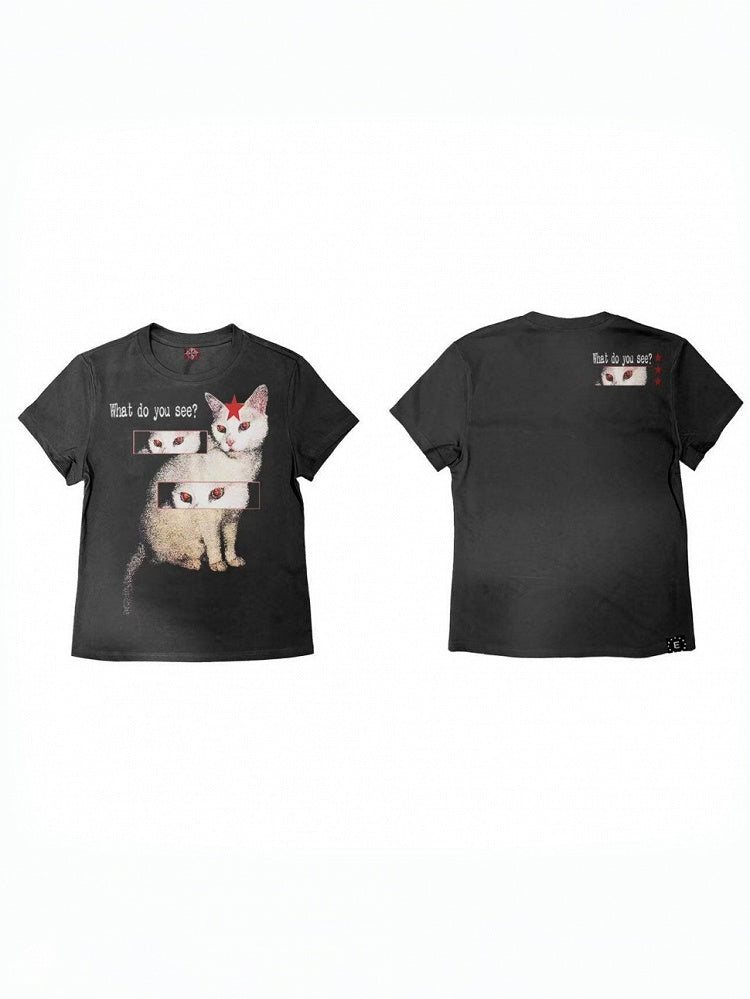 Unisex Black Cat Graphic Tee - DETW OnLine