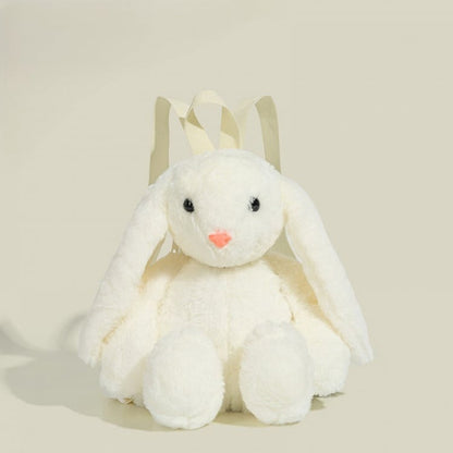 Beige/Pink Kawaii Rabbit Backpack Plush
