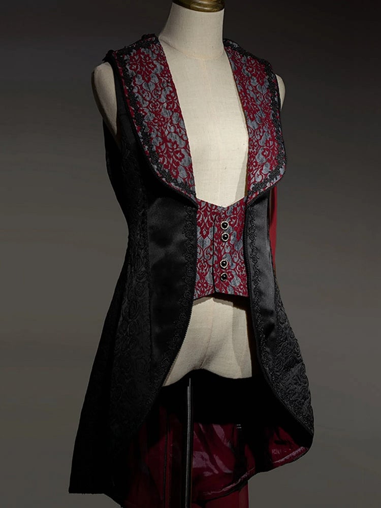 黒と赤の王子ゴシックロリータ燕尾服
