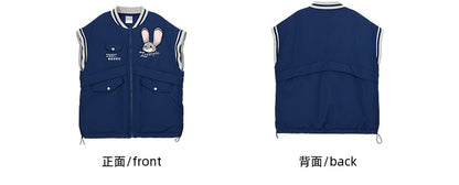 Zootopia Judy Applique Dark Blue Down Jacket Detachable Sleeves