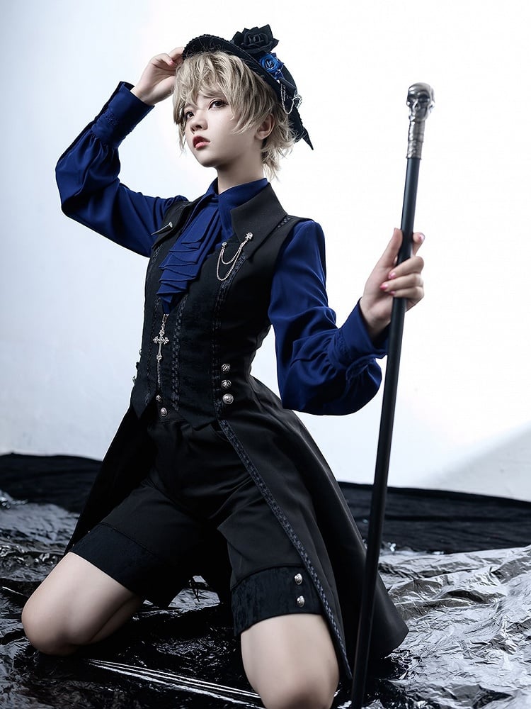 Lolita Weste Tail Fashion Ouji Schwarz