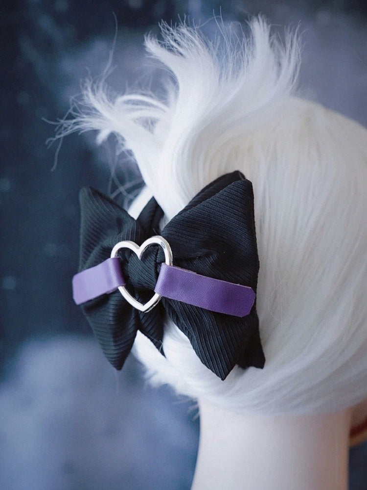 Handmade Hair Claw Clip with Bow Accents - Strange Sugar