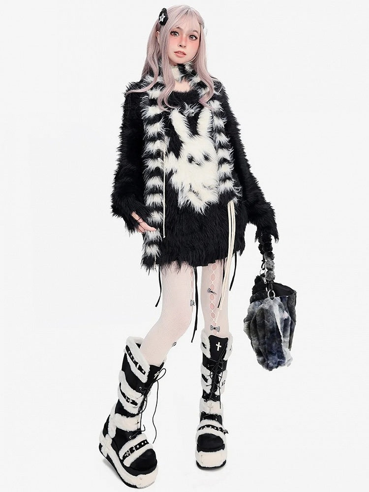 バニーゴースト ブラック ルーズセーター