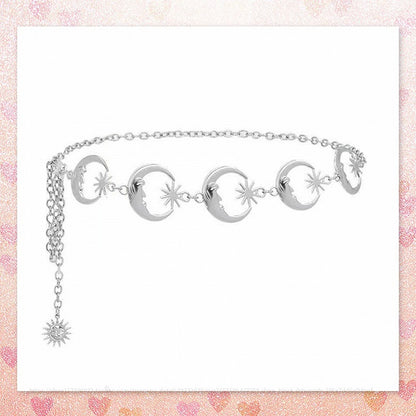 Design Chain Punk Waist Silver Moon