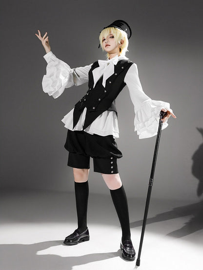 Black Ouji Lolita High Waist Knickerbockers Shorts - Princess Chronicles