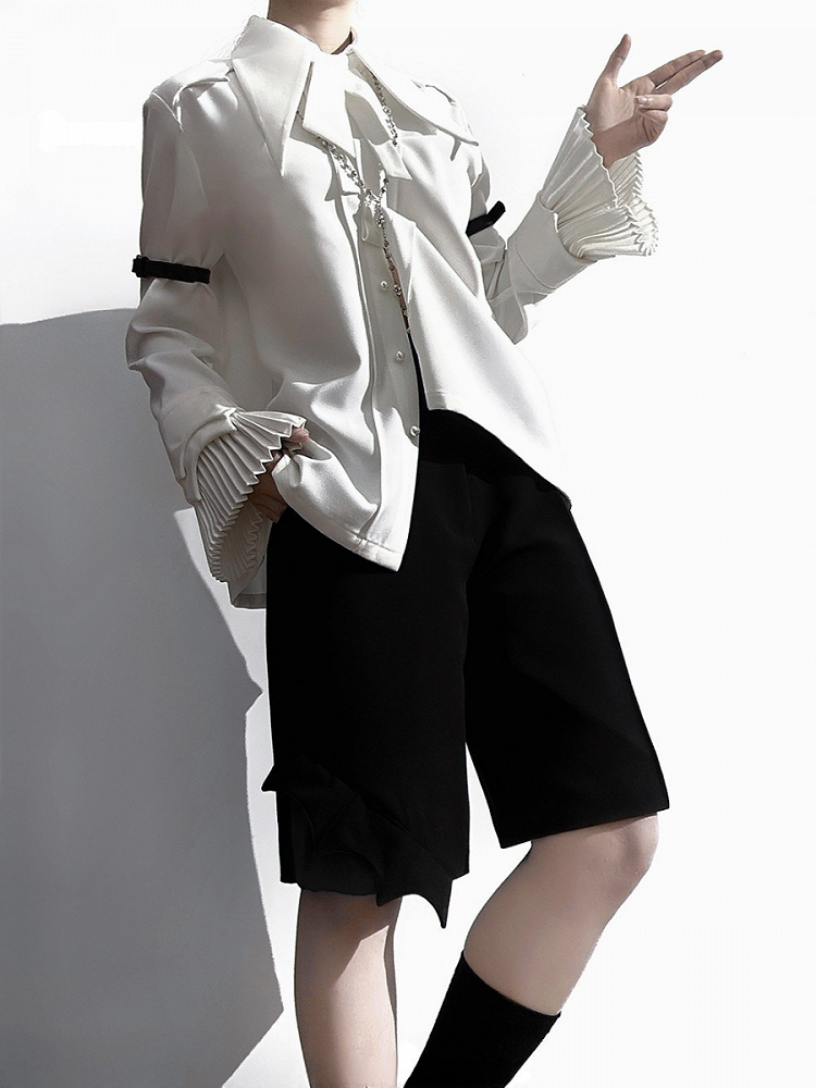 ロリータ 襟王子 ポインテッドシャツ風 王子様 白