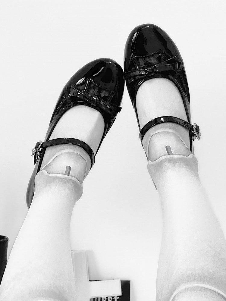 Top Mary Bow Poliert bei Design Spiderweb Janes Gothic Schwarz
